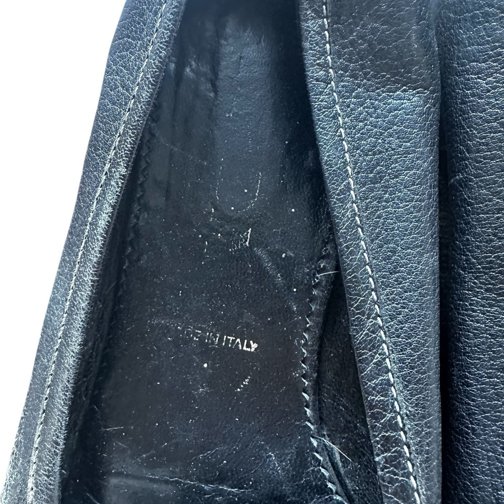 PRADA Black Leather Chain Link Loafer Moccasin Flats (35) - Picture 10 of 16